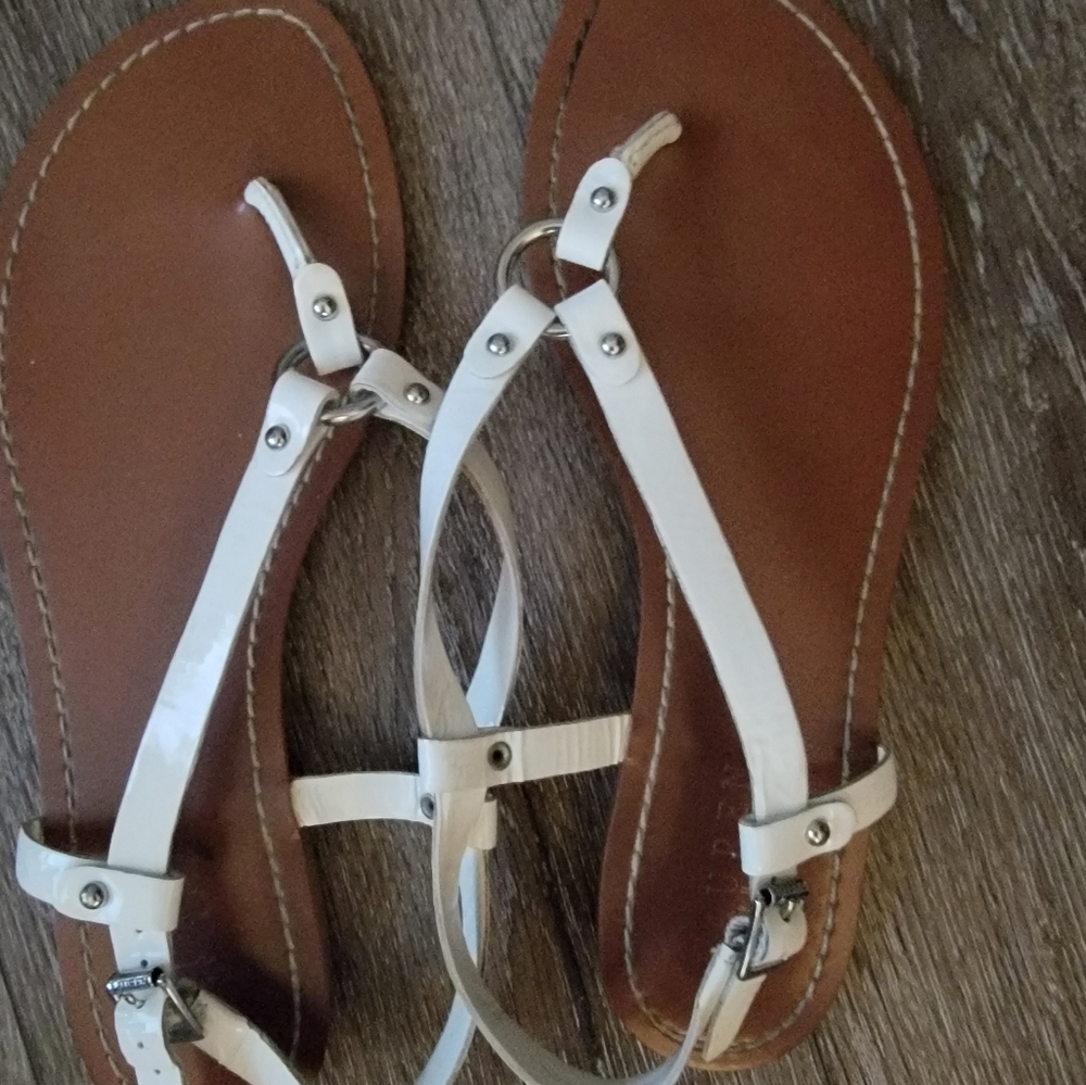 Ralph Lauren White Thong Sandels